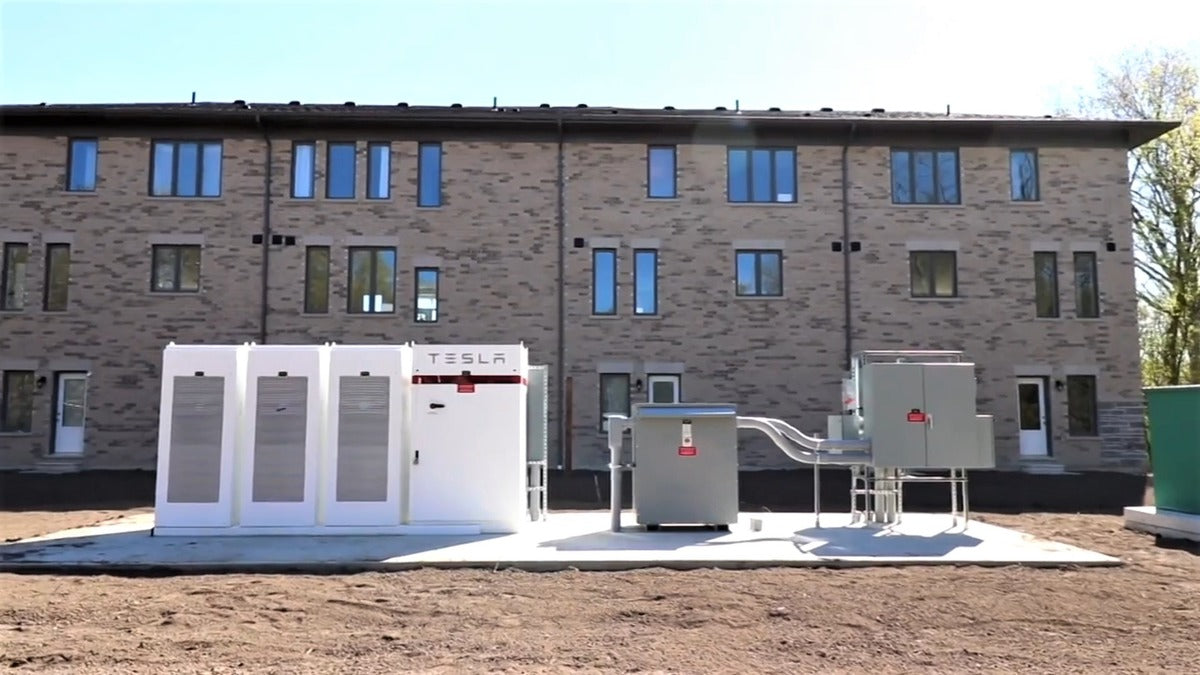Tesla Powerpack & Powerwalls Create a Microgrid in Canadian Housing Project