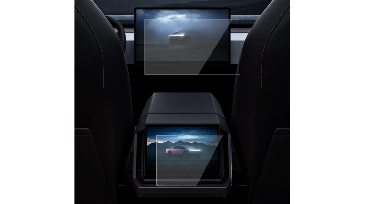 Tesla Cybertruck Screen Protectors with Alignment Kit - Front and Rear
