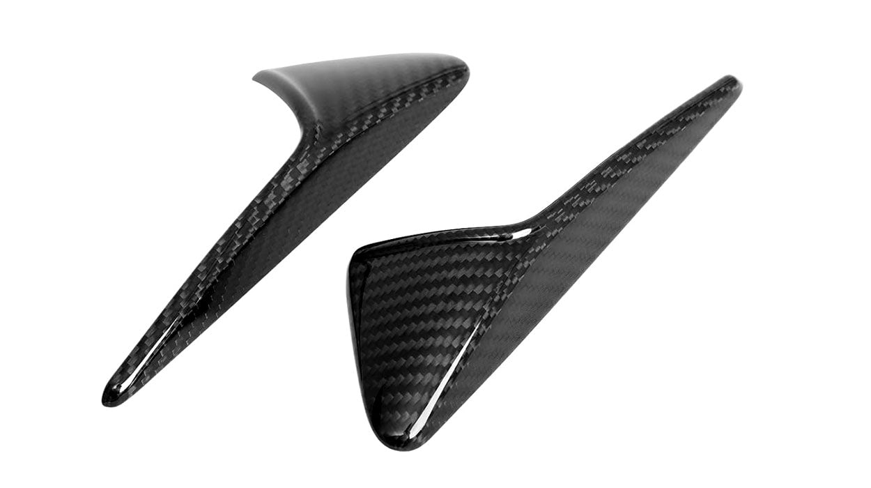 2025-2026 Tesla Model Y Juniper / Model 3 Highland Carbon Fiber Side Camera Covers - Gloss Carbon