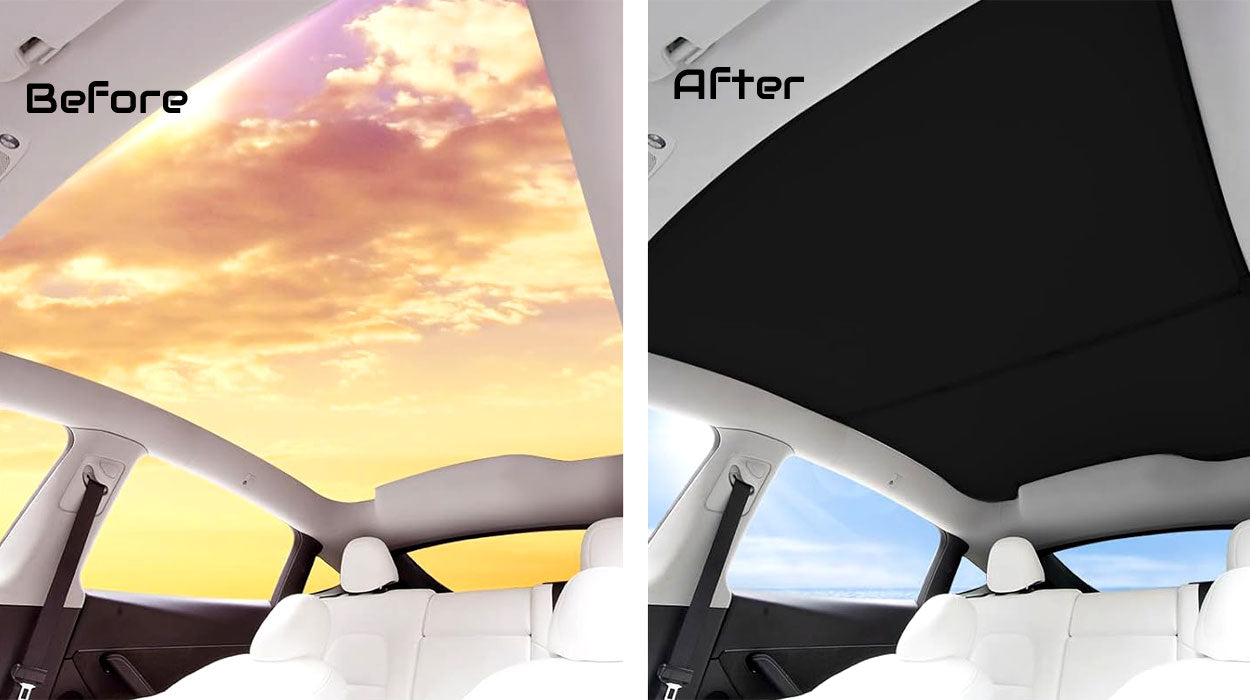 2025-2026 Tesla Model Y Juniper Sunshade - 2 pcs - Black - 3