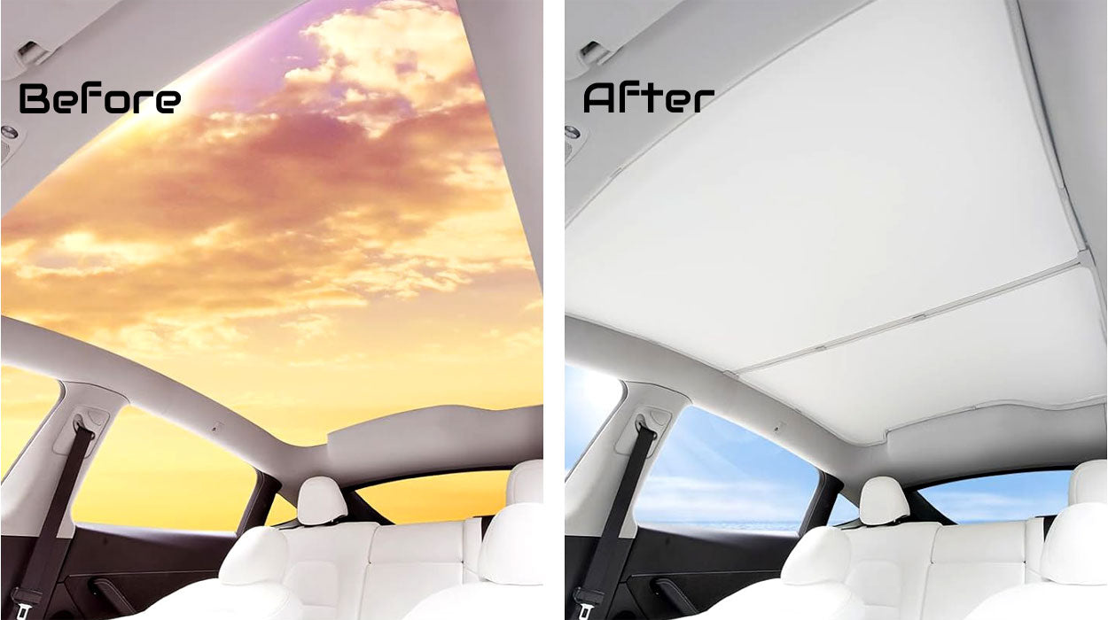 2025-2026 Tesla Model Y Juniper Sunshade - 2 pcs - Gray - 3