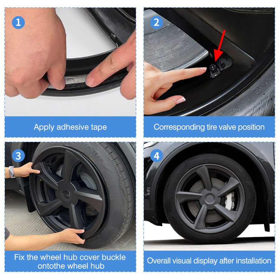 2025-2026 Tesla Model Y Juniper Wheel Covers (19 in) - 5 Spokes - 9