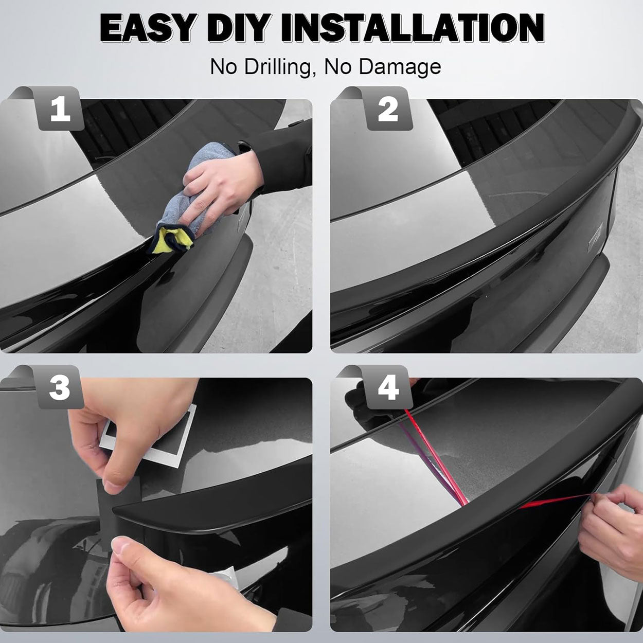 2025-2026 Tesla Model Y Juniper Rear Trunk Spoiler - Installation