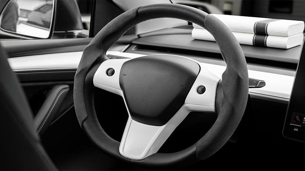 Tesla Model Y & Model 3 Steering Wheel Cover - Gray
