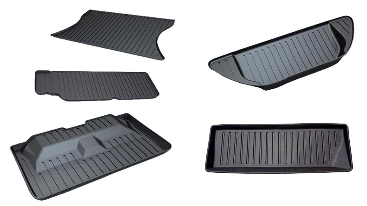 2025-2026 Tesla Model X (5 Seater) Rear Trunk & Trunk Well & Front Trunk Mats Set