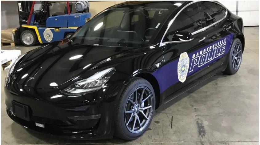 Bargersville Police Chief Todd Bertram is very pleased with the use of the Tesla Model 3