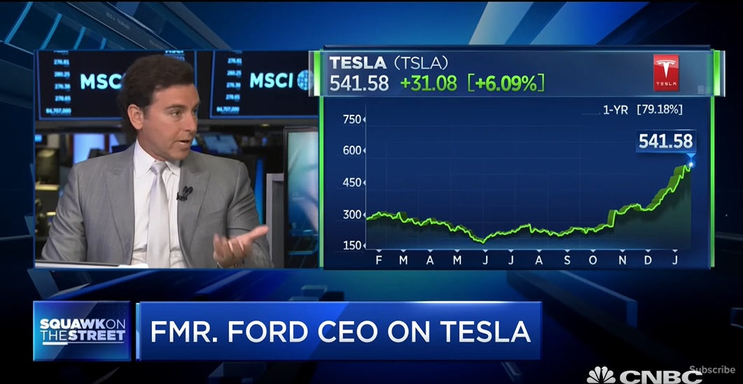 Former Ford CEO says Tesla is an 'Iconic Brand'