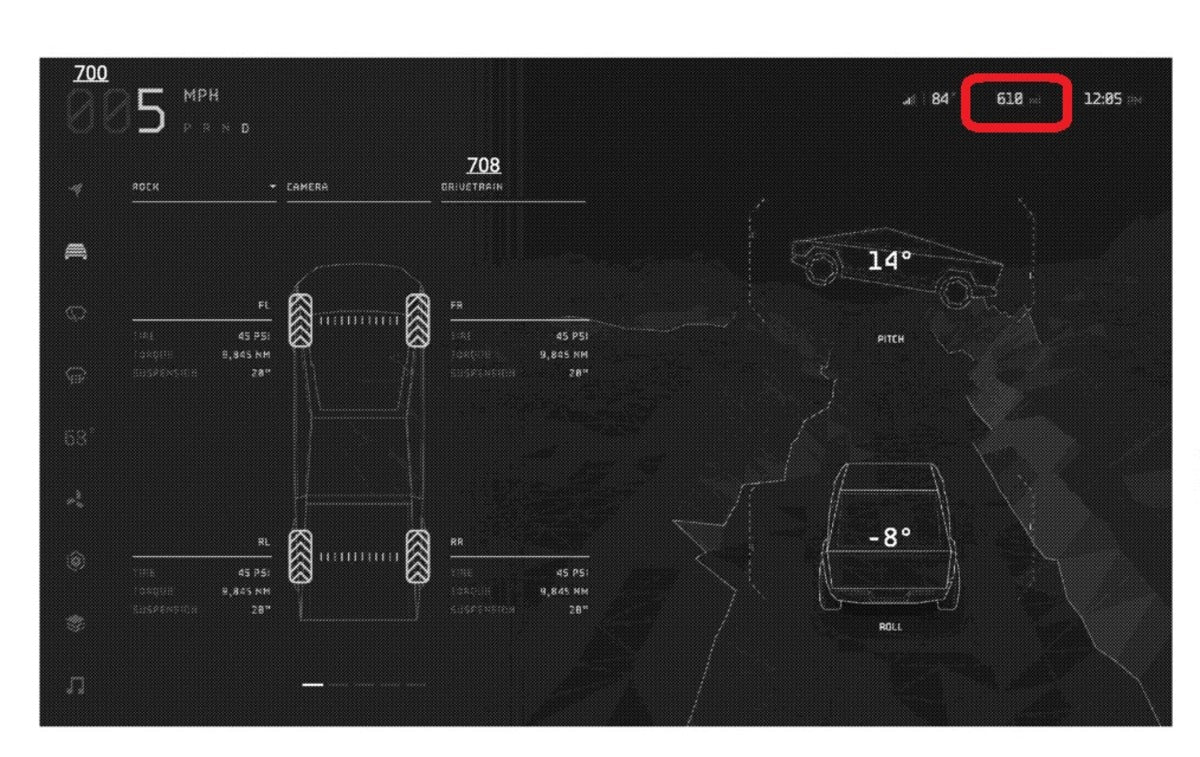 Tesla’s New Patent Reveals Cybertruck Possible Range of 600+ Miles & 21" Display