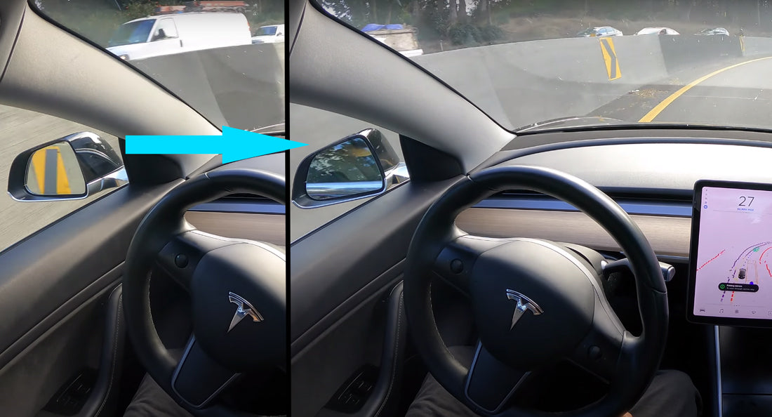 Tesla FSD Beta: Auto Folding Mirrors When Operating on Tight Roads