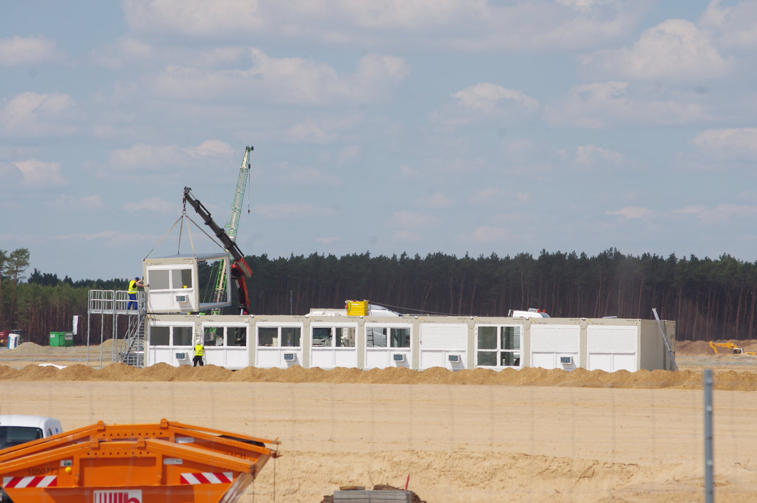 Tesla Giga Berlin Increases Workers at the  Site As Construction Moves Forward