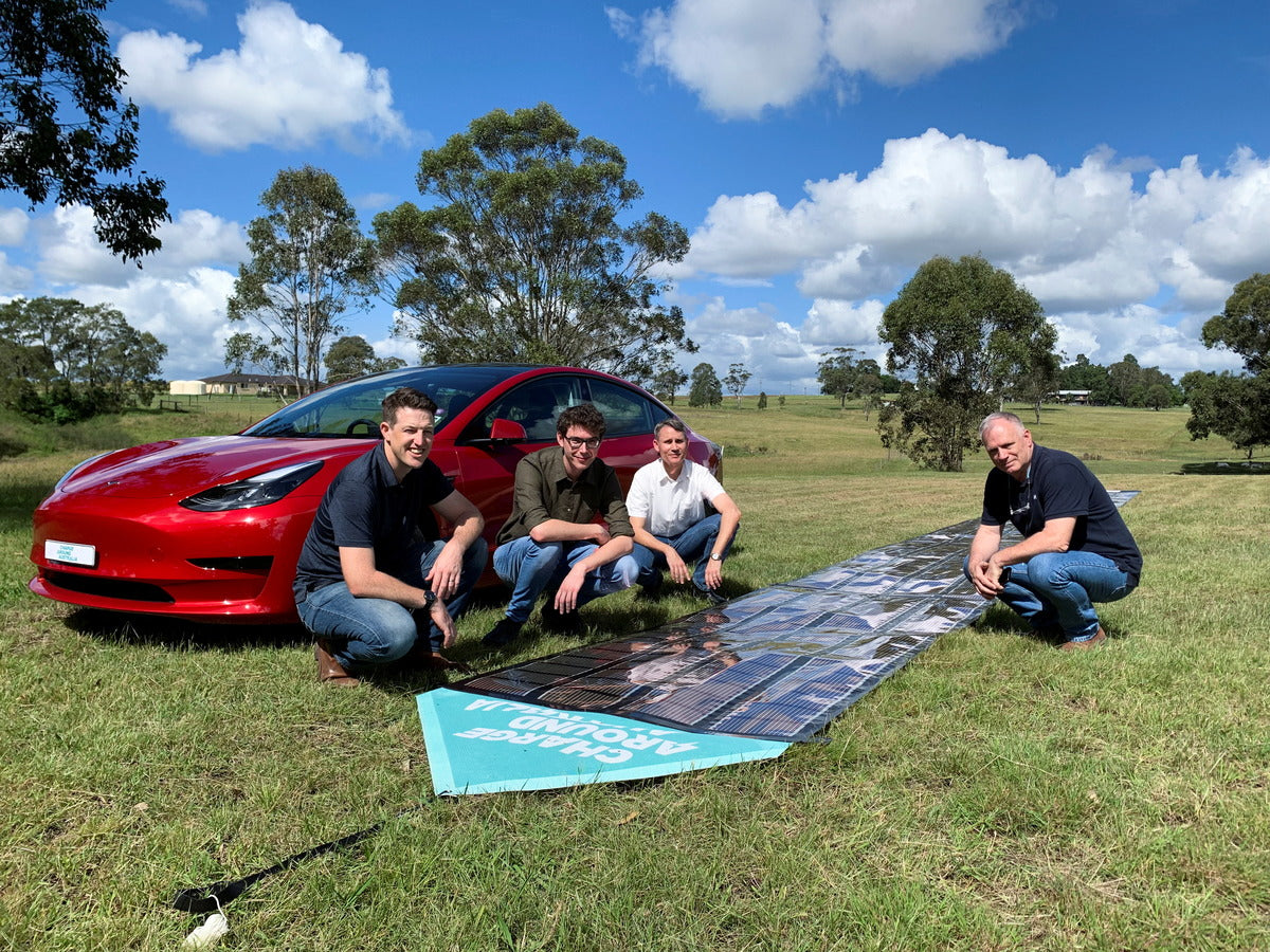 Tesla Model 3 to Drive Over 9K Miles Using Printed Solar Panels in Australia Experiment