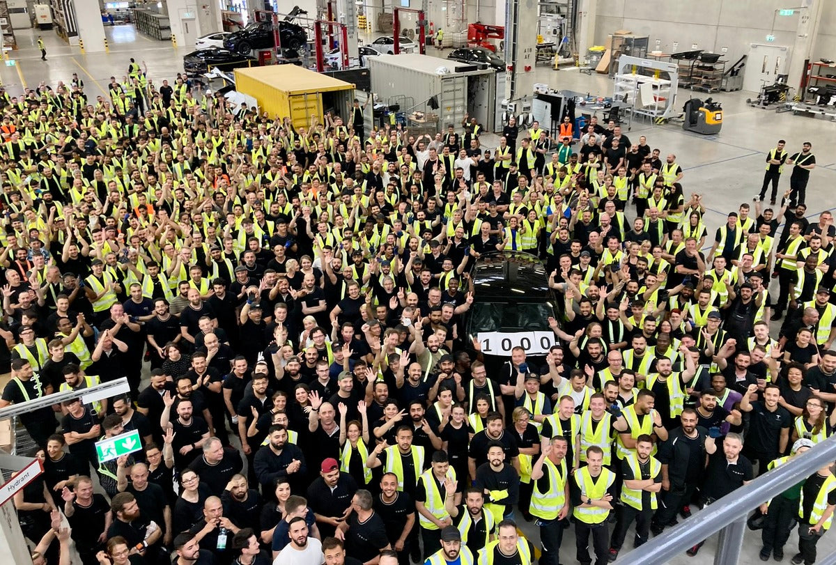 Tesla Giga Berlin Celebrates a Milestone: Production Capacity Reaches 1,000 Model Ys per Week