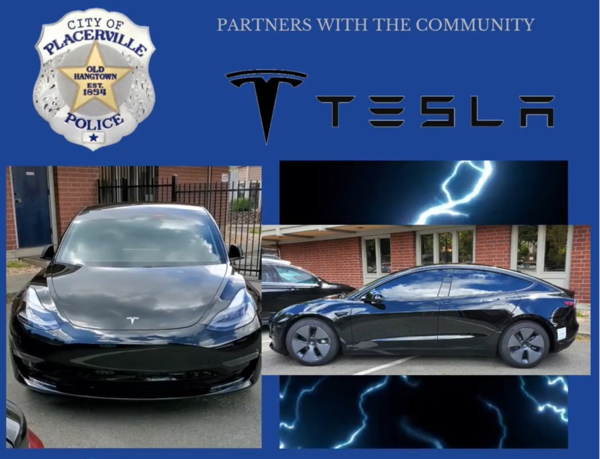 Placerville, CA Police Department Adds a Tesla Model 3 to its Fleet