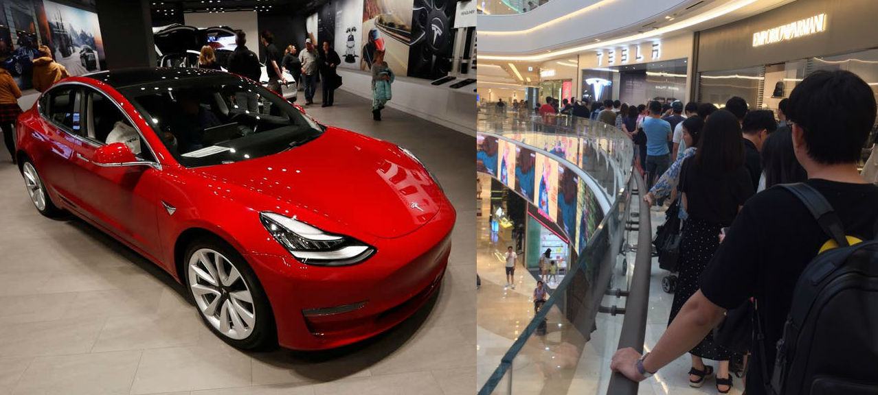The first deliveries of Tesla Model 3 to Korea