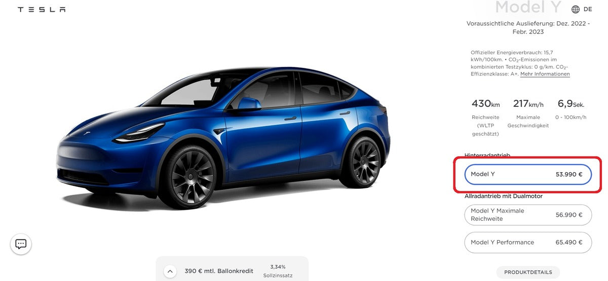 Tesla Opens Orders for RWD Model Y in Europe