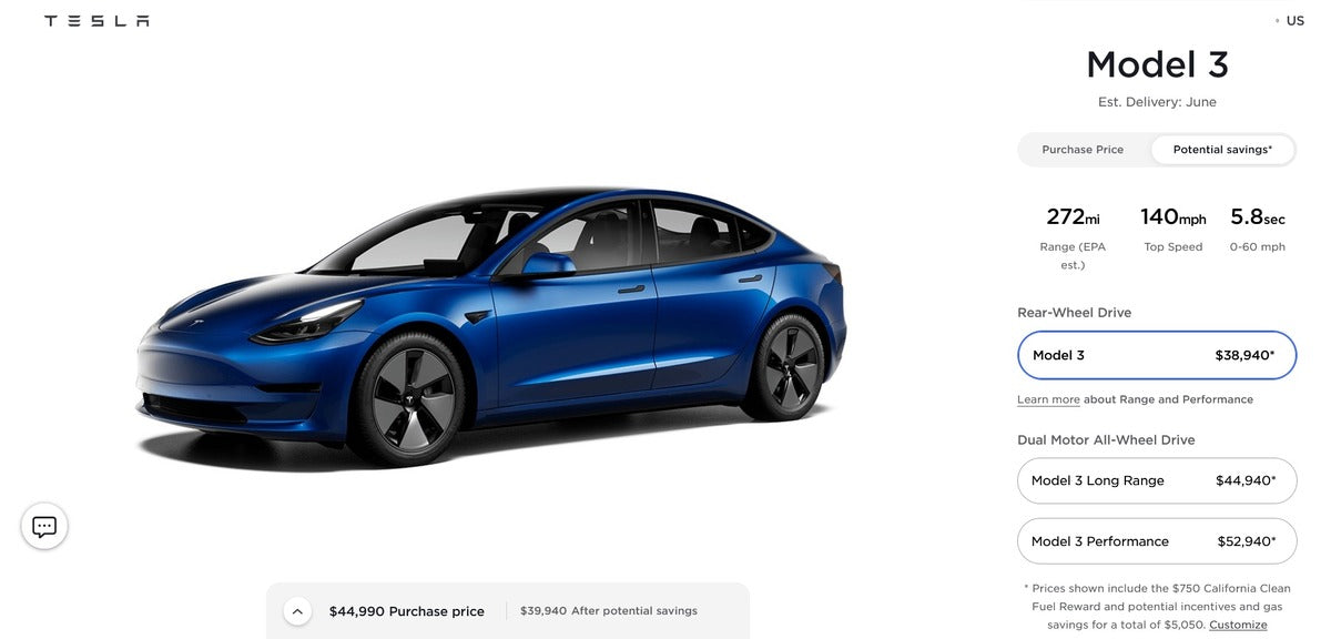 Tesla Website Offers Convenient Changes, Model 3 & Y Get Range Boost