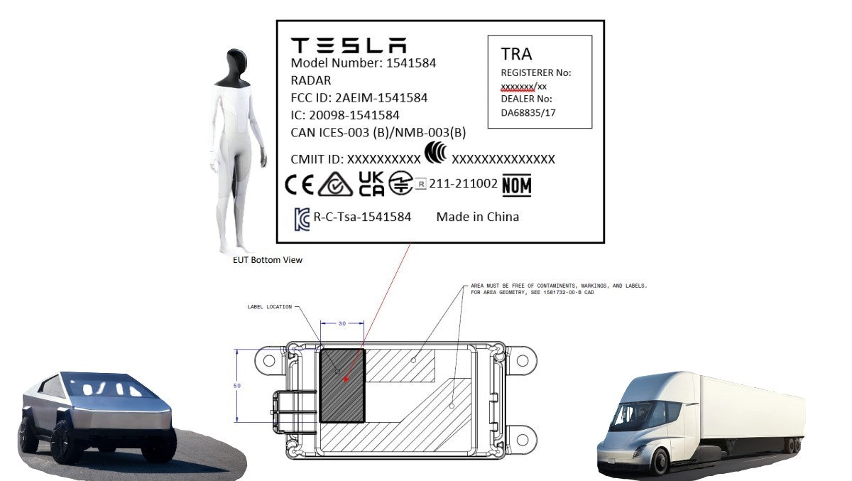 Tesla Registers New High-Resolution Radar Unit with FCC, Possibly for Semi, Cybertruck or Optimus
