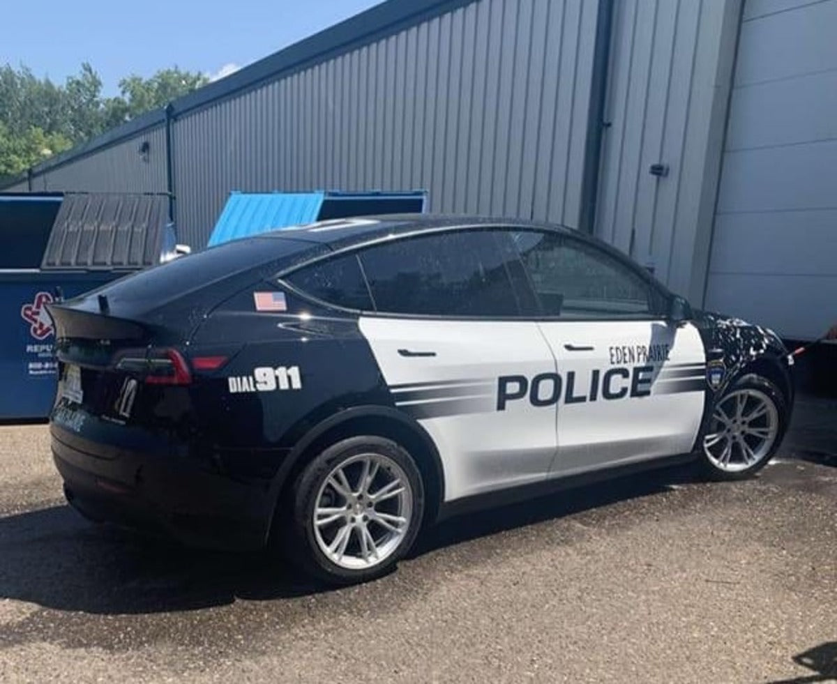 Tesla Model Y Long Range AWD Becomes a Patrol Car for Eden Prairie City, MN Police Dept