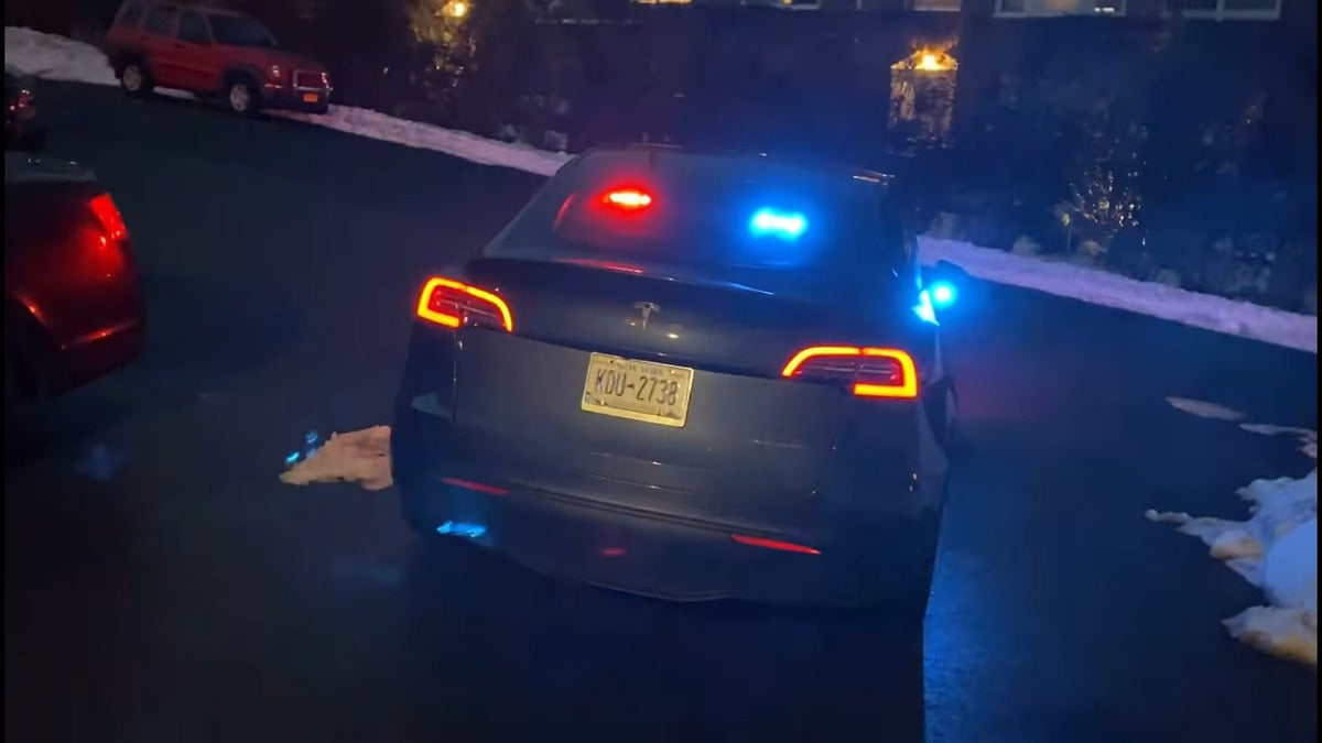 Tesla Model Y Police Car Makes World Debut in New York