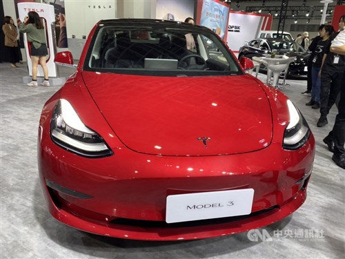 Tesla is showcasing in the Taipei Auto Show the 1st time ever
