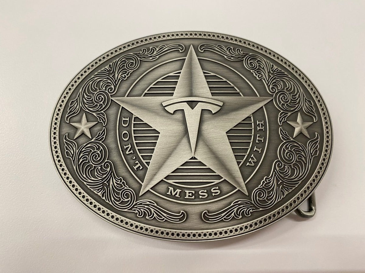 Tesla Launches Giga Texas Belt Buckle 'Don't Mess With Tesla' Sales