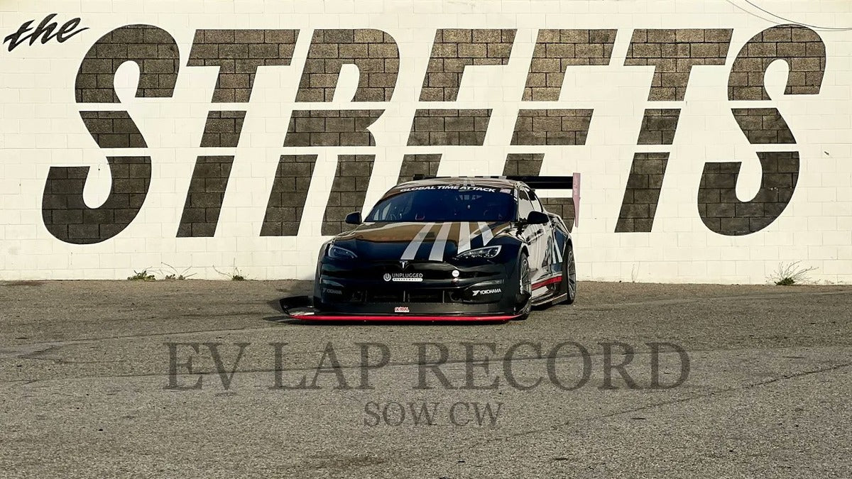 Tesla Model S Plaid Sets New Lap Record at Streets of Willow Springs