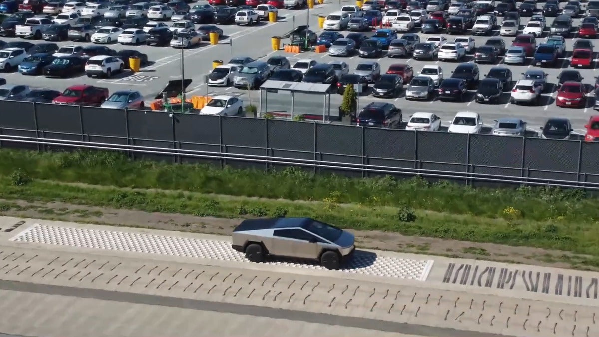 Tesla Cybertruck Spotted Suspension Testing on Bumpy Road