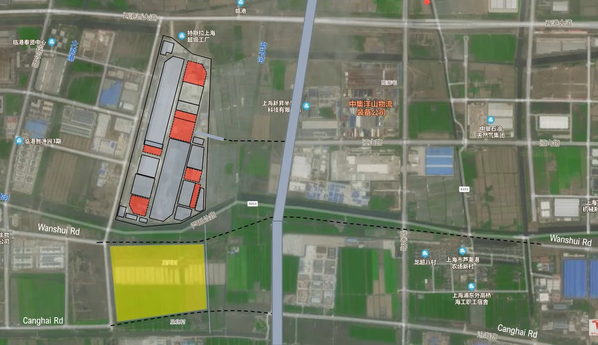 Tesla Is Rumored to Have Acquired Significant New Land South of Giga Shanghai