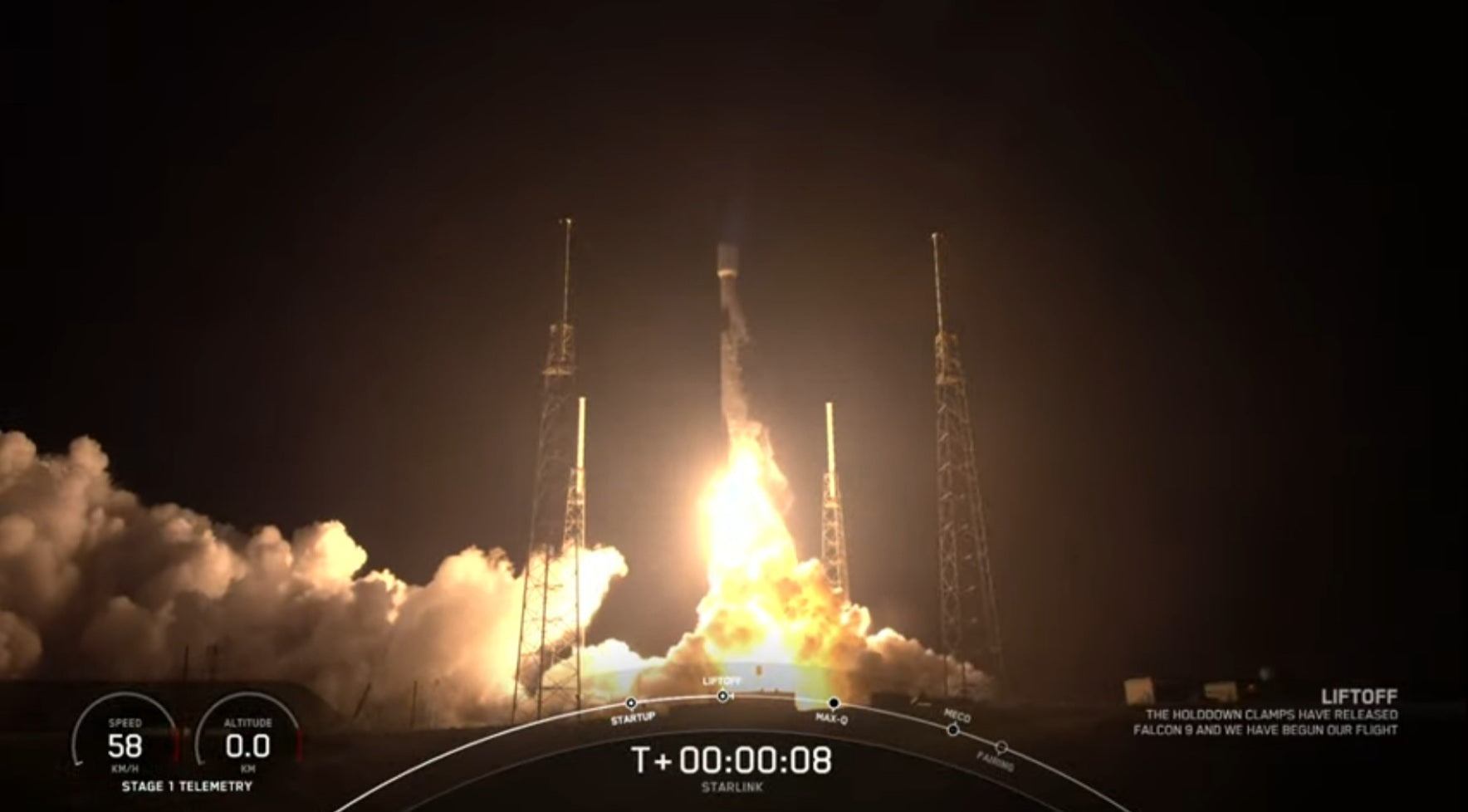 SpaceX Falcon 9 Rocket Lifts Off A Seventh Time To Deploy Starlink Satellites