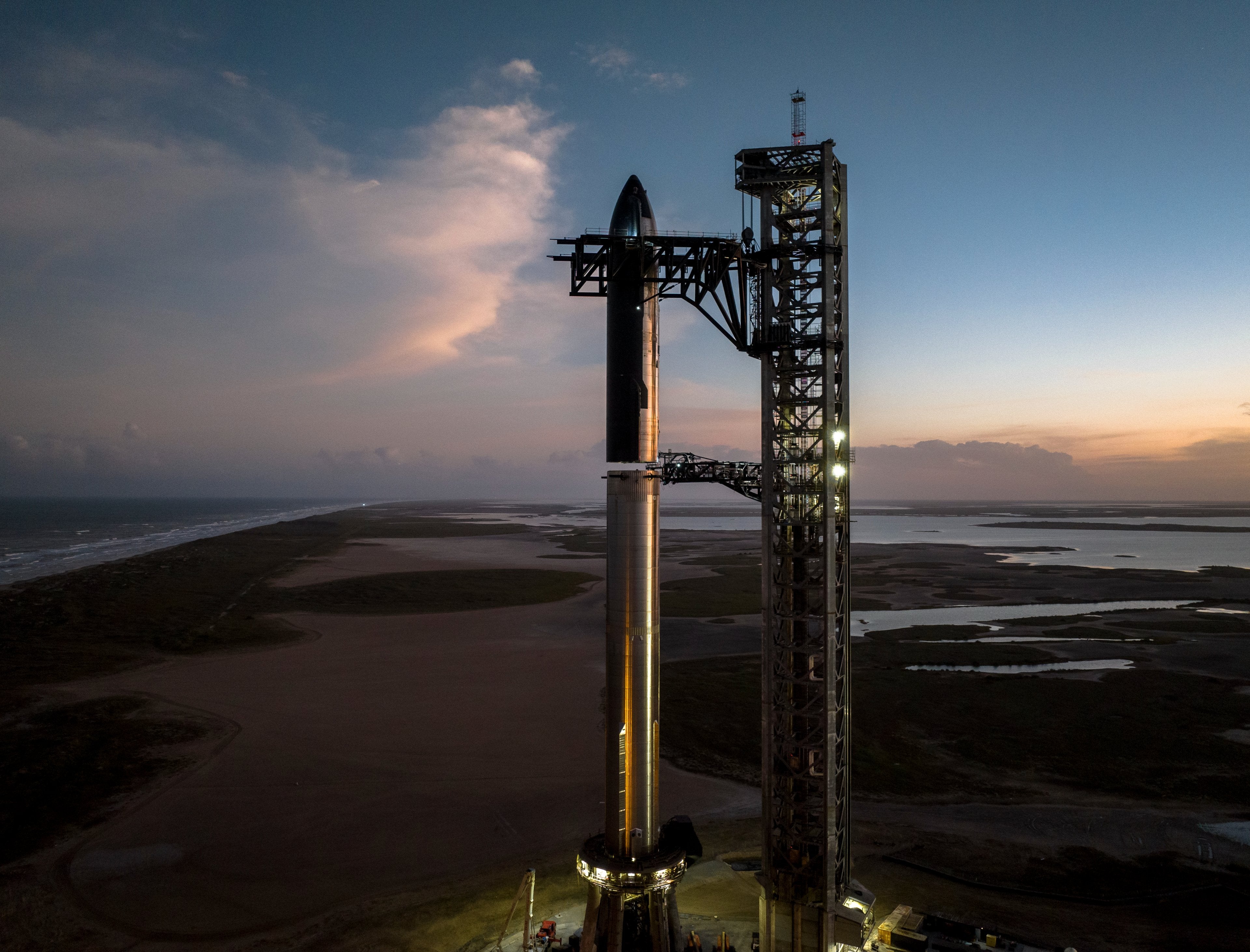 SpaceX stacks Starship atop Super Heavy rocket for pre-flight tests, debut orbital flight could happen in November