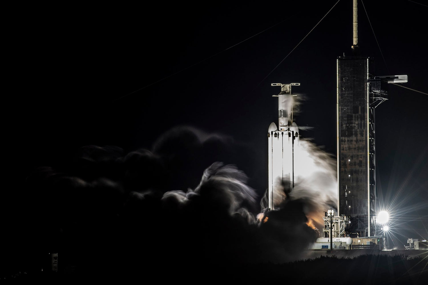 SpaceX’s Falcon Heavy rocket roared to life for the first time in over three years during a static-fire test