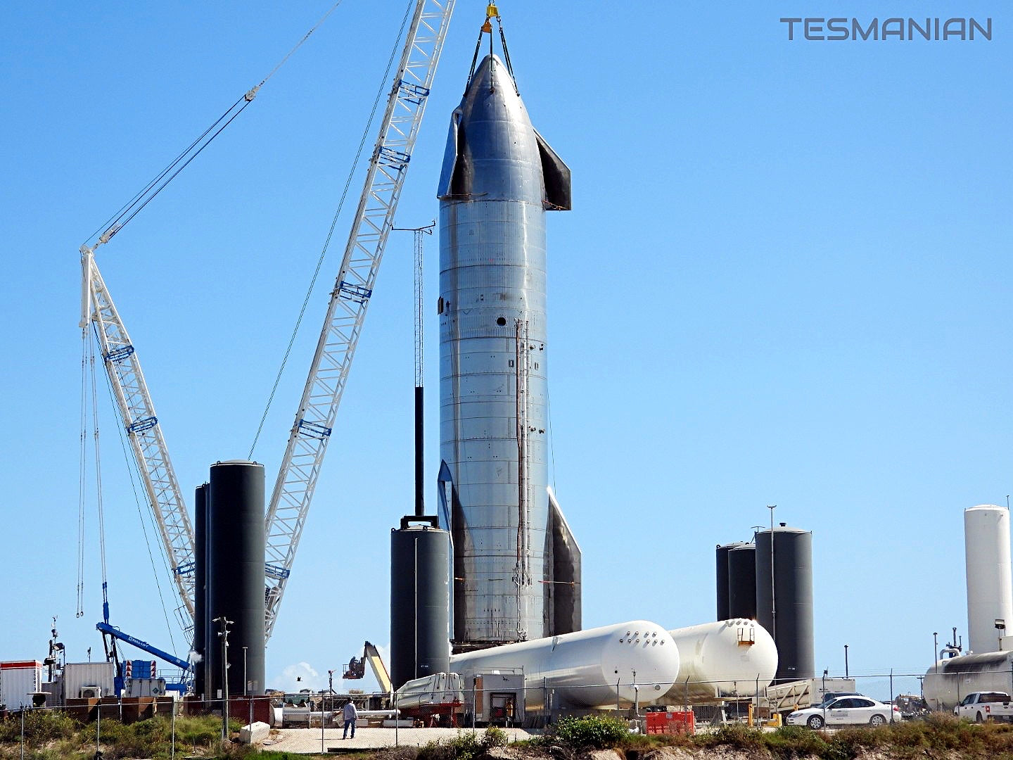 SpaceX assembles Starship SN8 at the South Texas Launch Facility [photos]