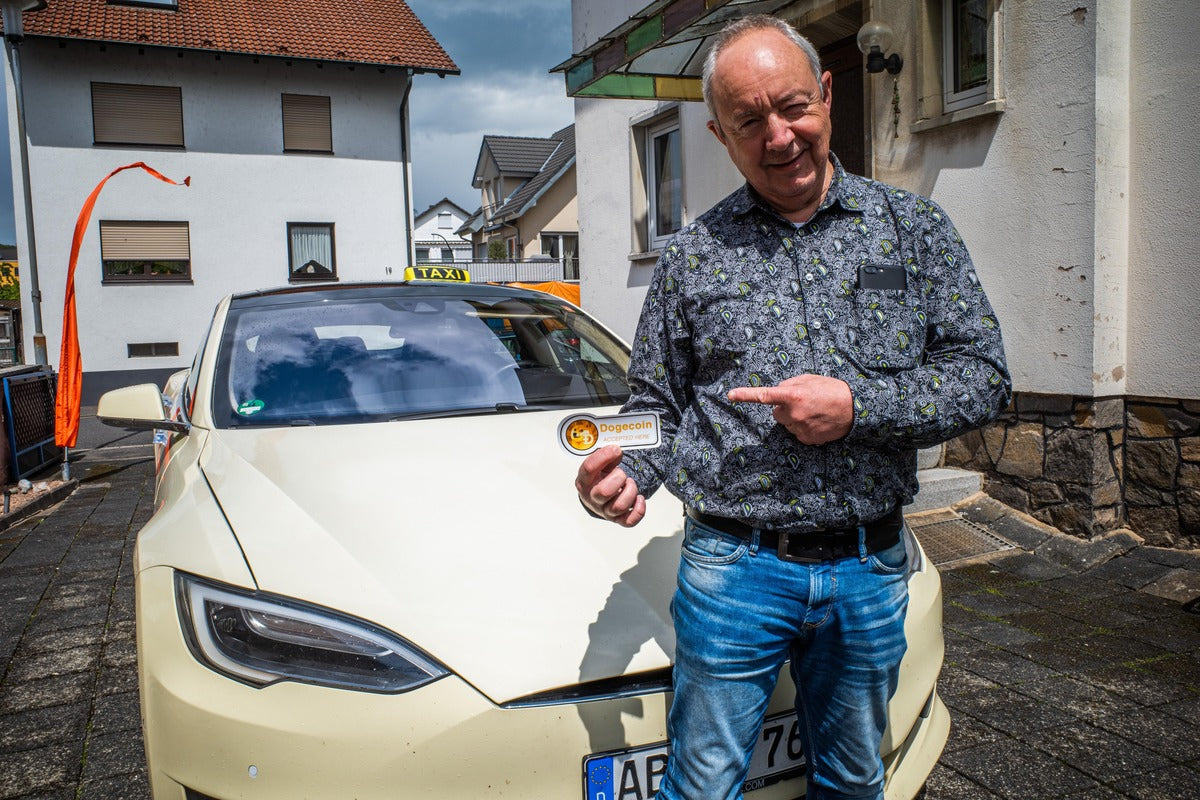 Tesla Taxi Aschaffenburg Is First Taxi Company in Germany to Accept Dogecoin & Other Crypto as Payment