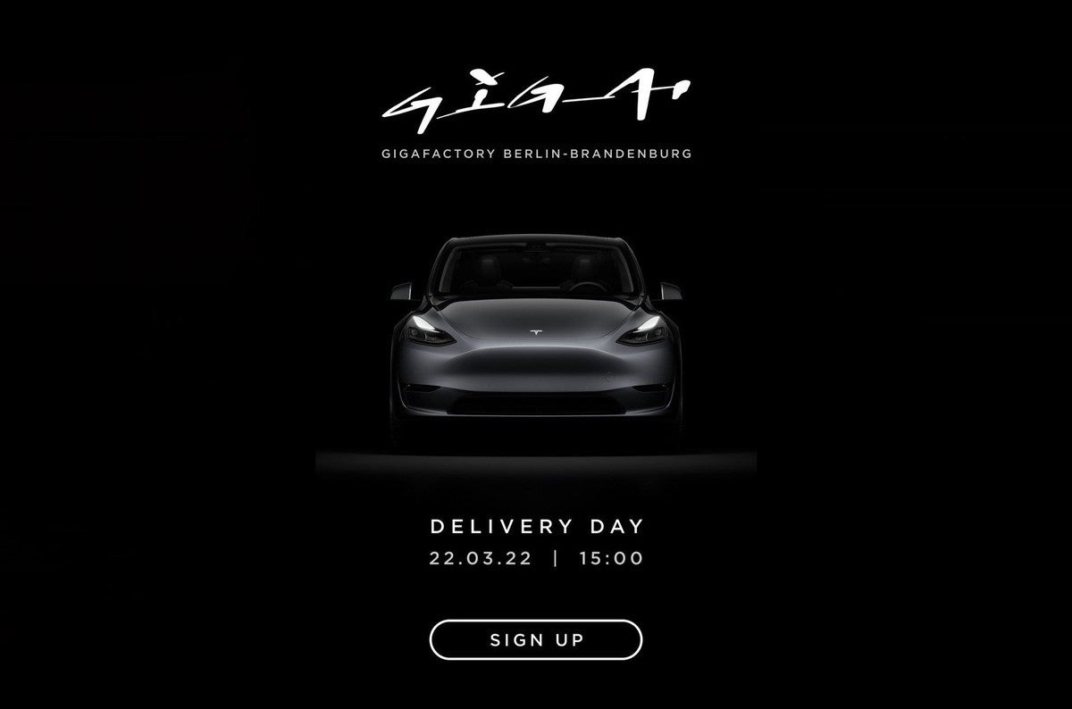 Tesla Officially to Start Deliveries of Giga Berlin-Made Model Y on March 22