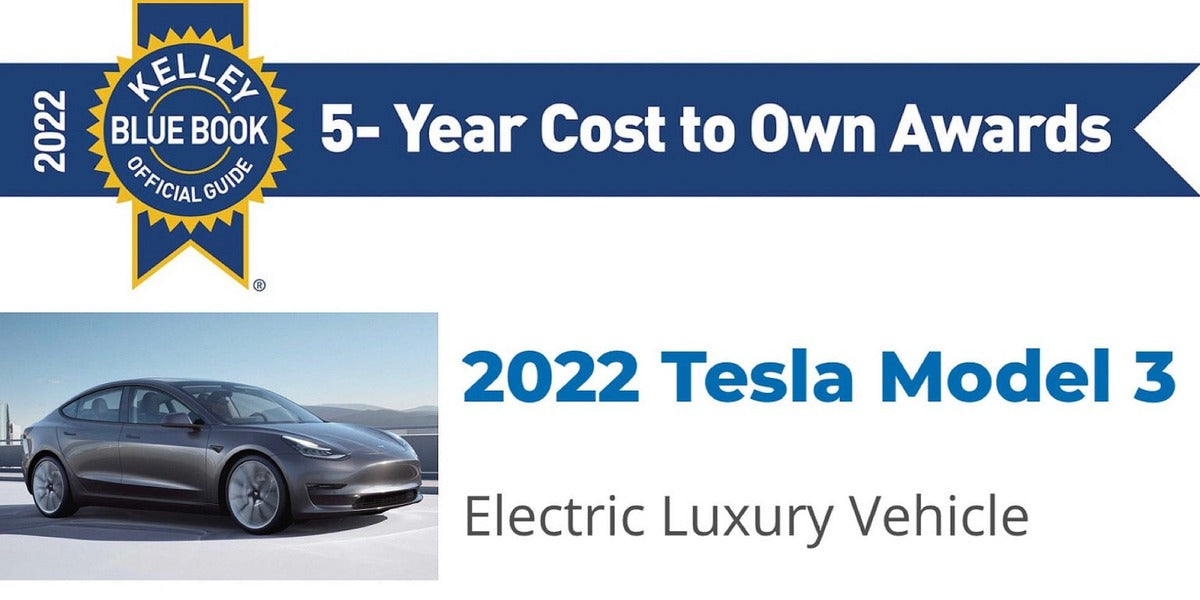Tesla Model 3 Cost of Ownership Over 5 Years is $16k+ Less than Competitors, Kelley Blue Book Finds