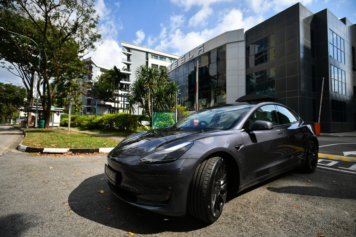 Tesla Model 3 Performance Leads Competition for The Straits Times Car of the Year 2021 in Singapore
