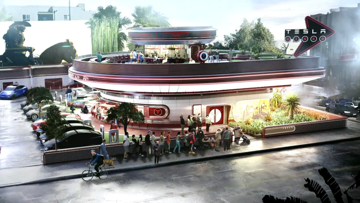 Tesla Breaks Ground on Drive-in Movie Theater Diner