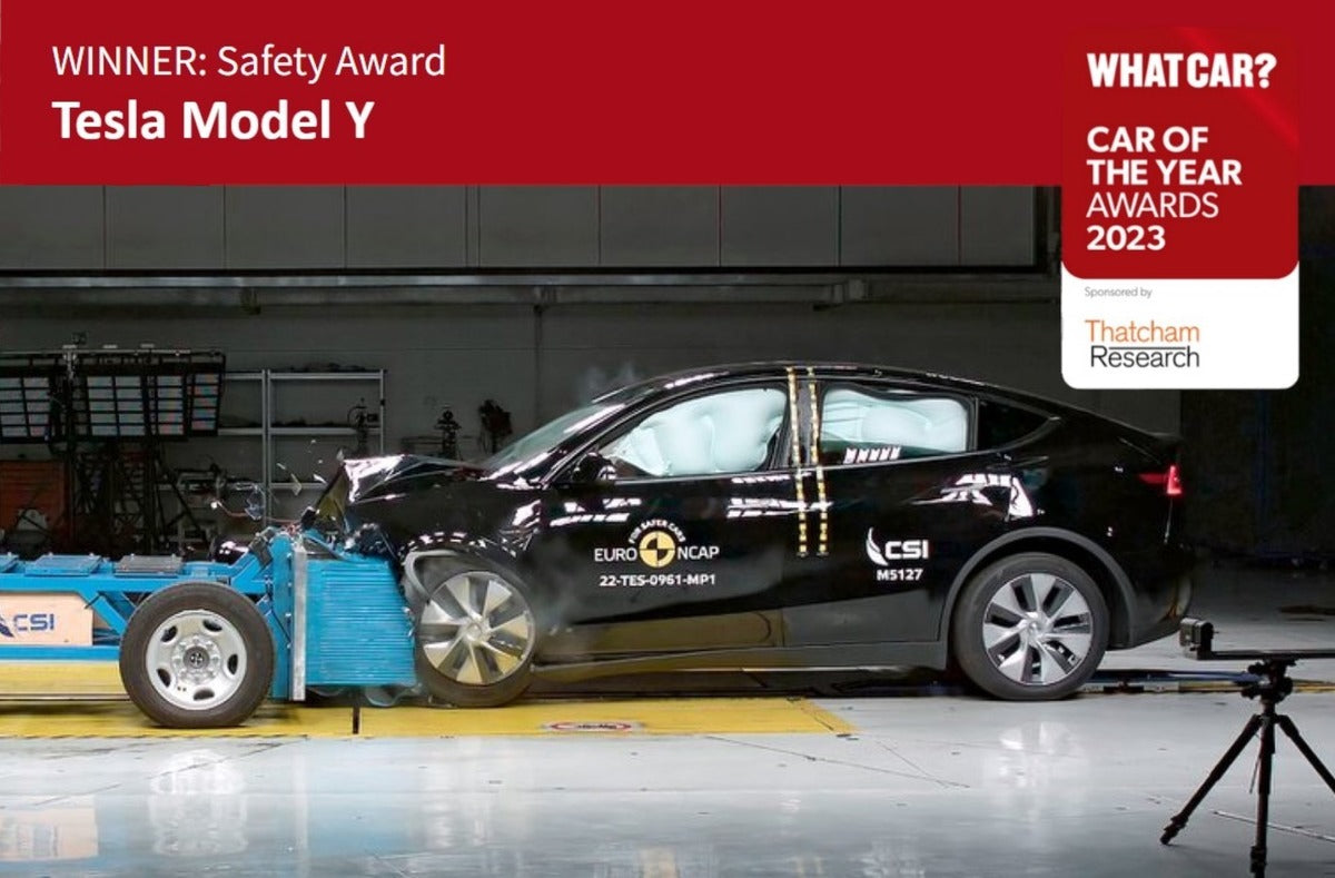 Tesla Model Y Awarded Safest Car of 2023 by What Car?