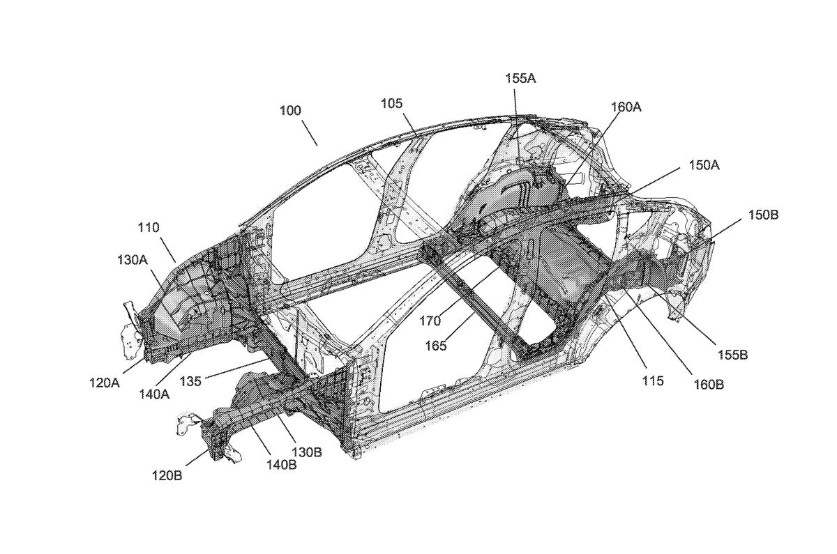 Tesla Files 'Integrated Energy Absorbing Castings' Patent for Single-Piece Casting