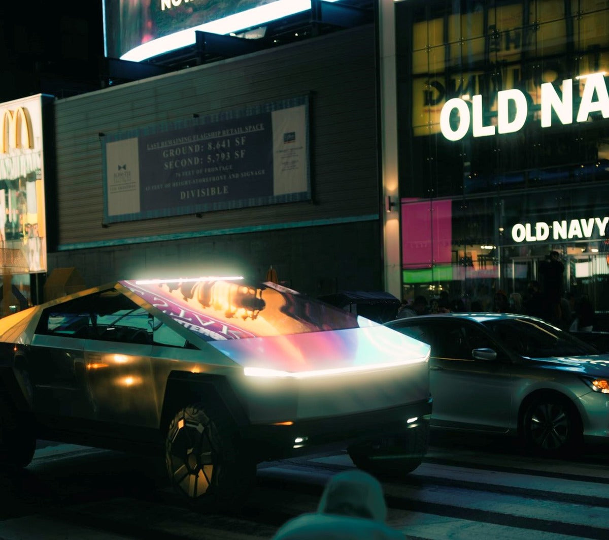 Cybertruck Turns NYC into Cyberpunk 2077, Setting Stage for Tesla CEO Elon Musk’s SNL Performance