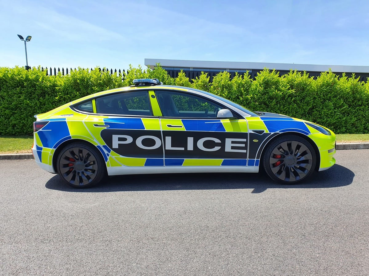 Tesla Model 3 Police Vehicle Hits the UK Roads for Emergency Response Trials