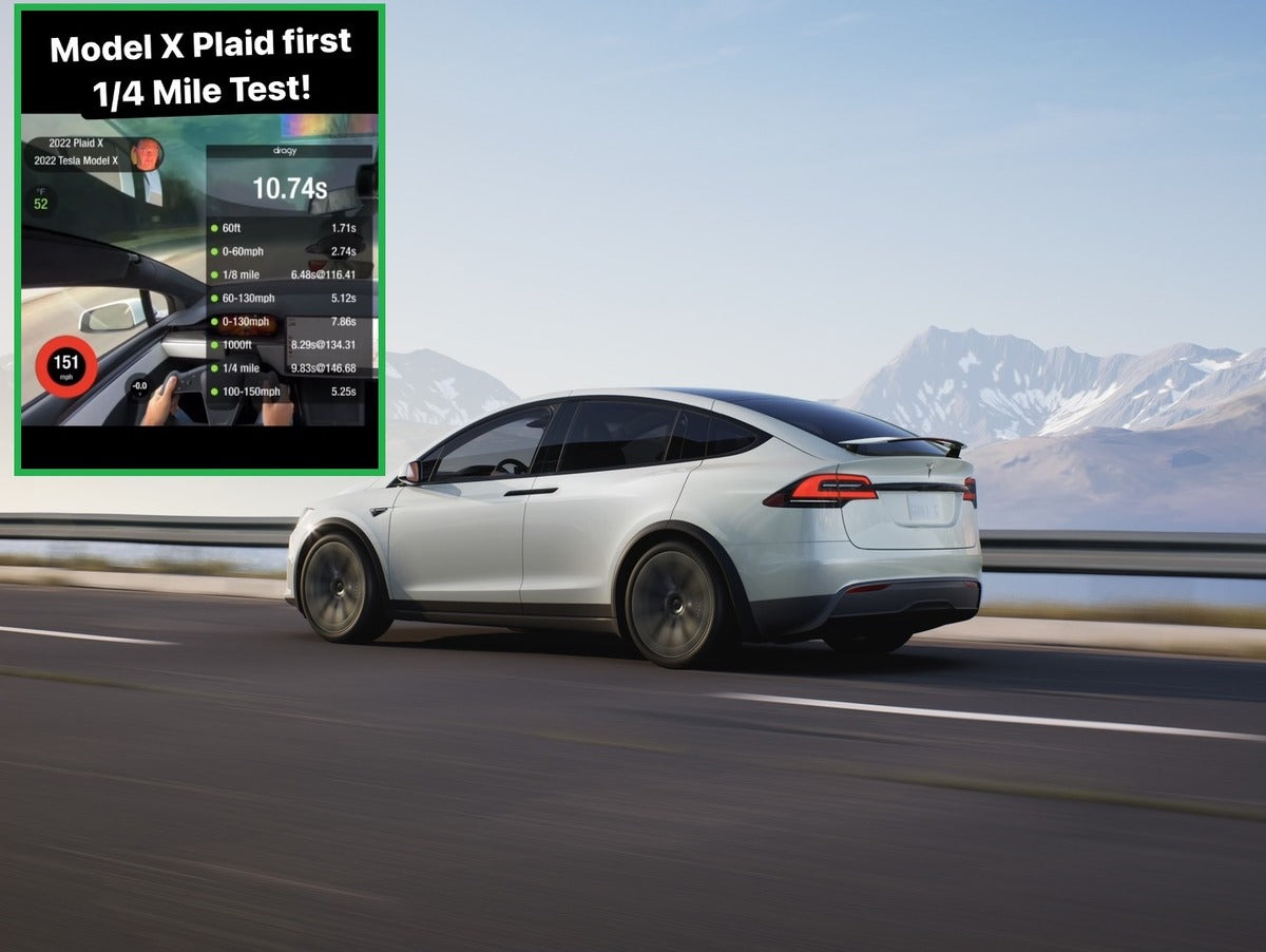 Tesla Model X Plaid Runs 9.83s 1/4 mile, Faster than $2.4M Bugatti Veyron Super Sport