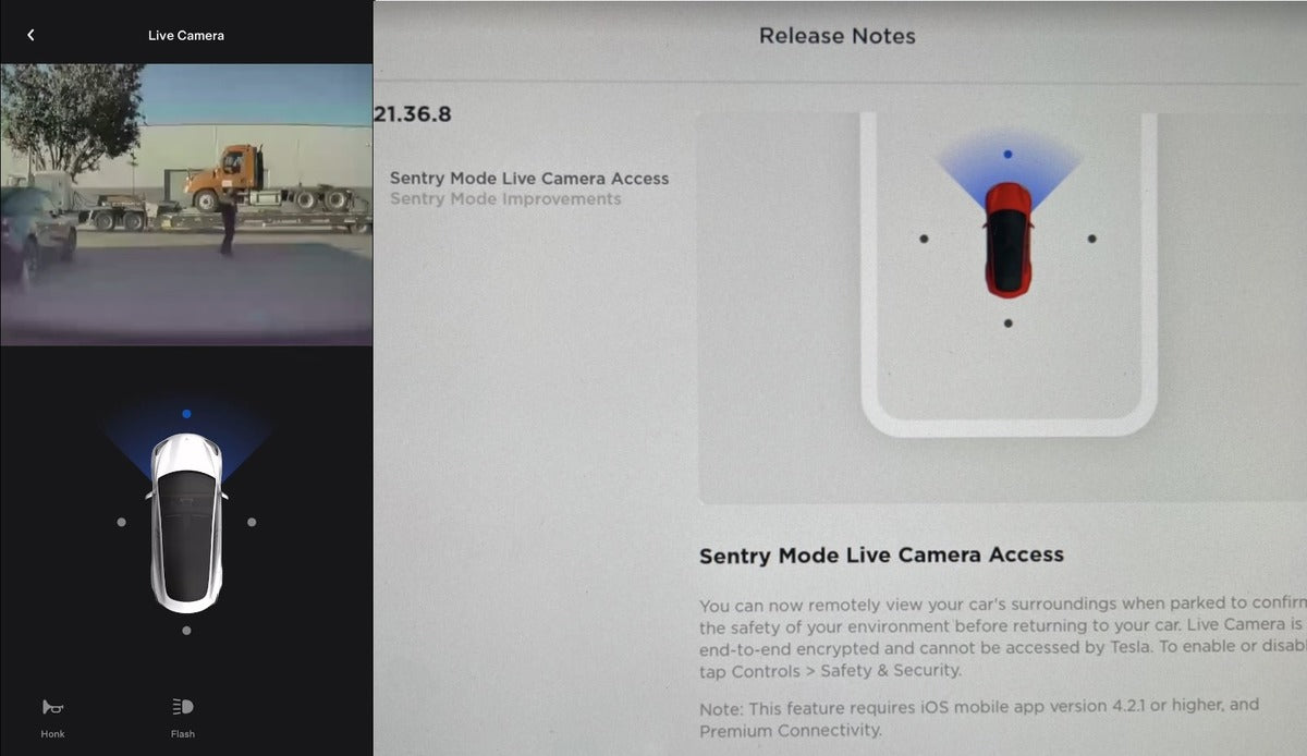 Tesla Launches Sentry Mode Live Camera Access as New Premium Connectivity Feature