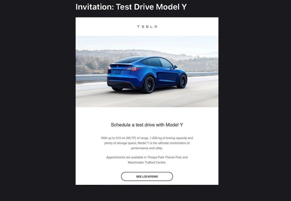 Tesla Model Y Is on its Way to UK as First Test Drives Begin