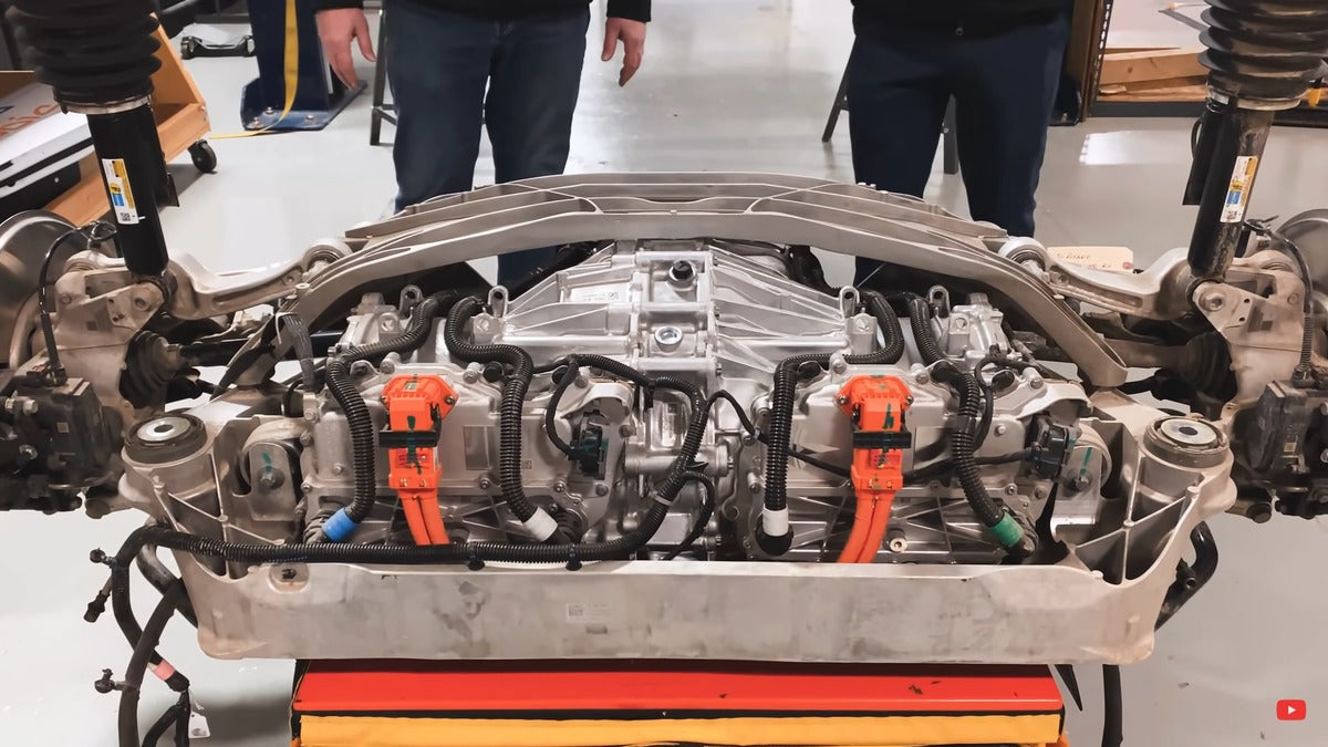 Tesla Model S Plaid Rear Cradle & Electric Drive Module Are a 'packaging symphony'