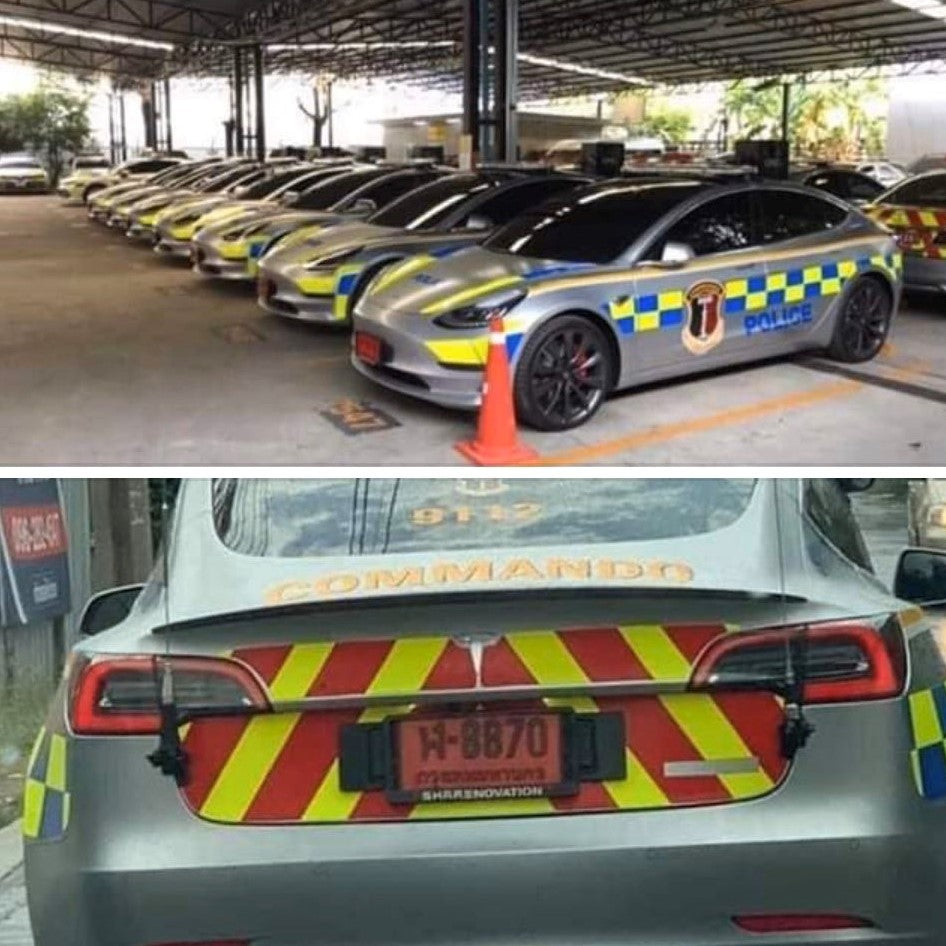 Tesla Model 3 Vehicles Are Using in Thailand National Police Fleet