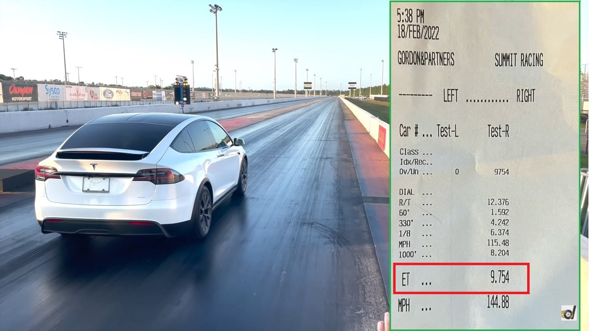 Tesla Model X Plaid Sets World Record 1/4 Mile Time for SUV at 9.75 Seconds