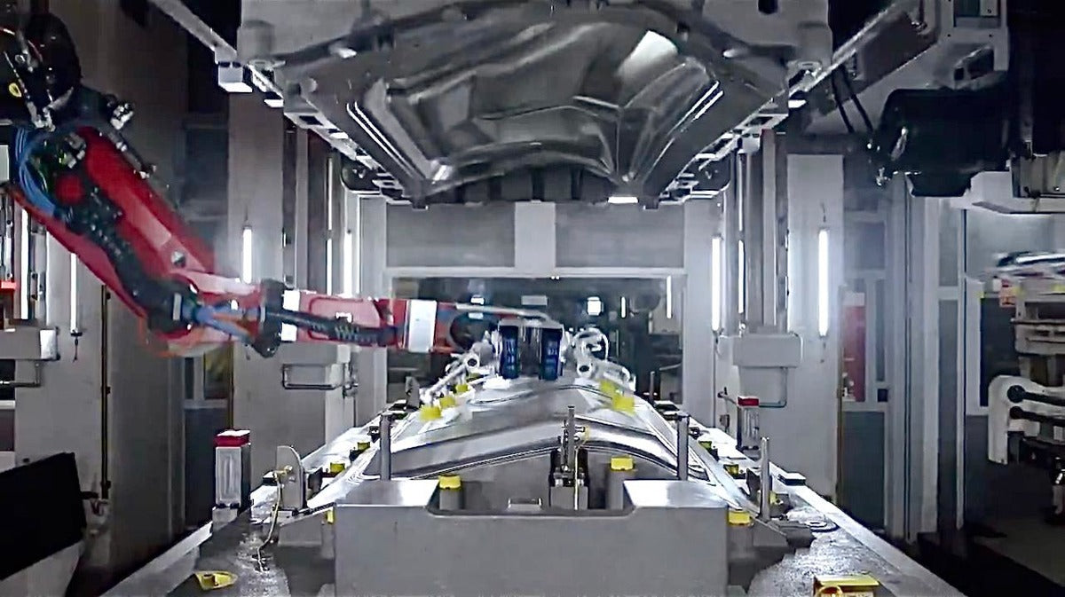 Tesla Shares Video of Model Y Full Automation Stamping Machine at Fremont Factory