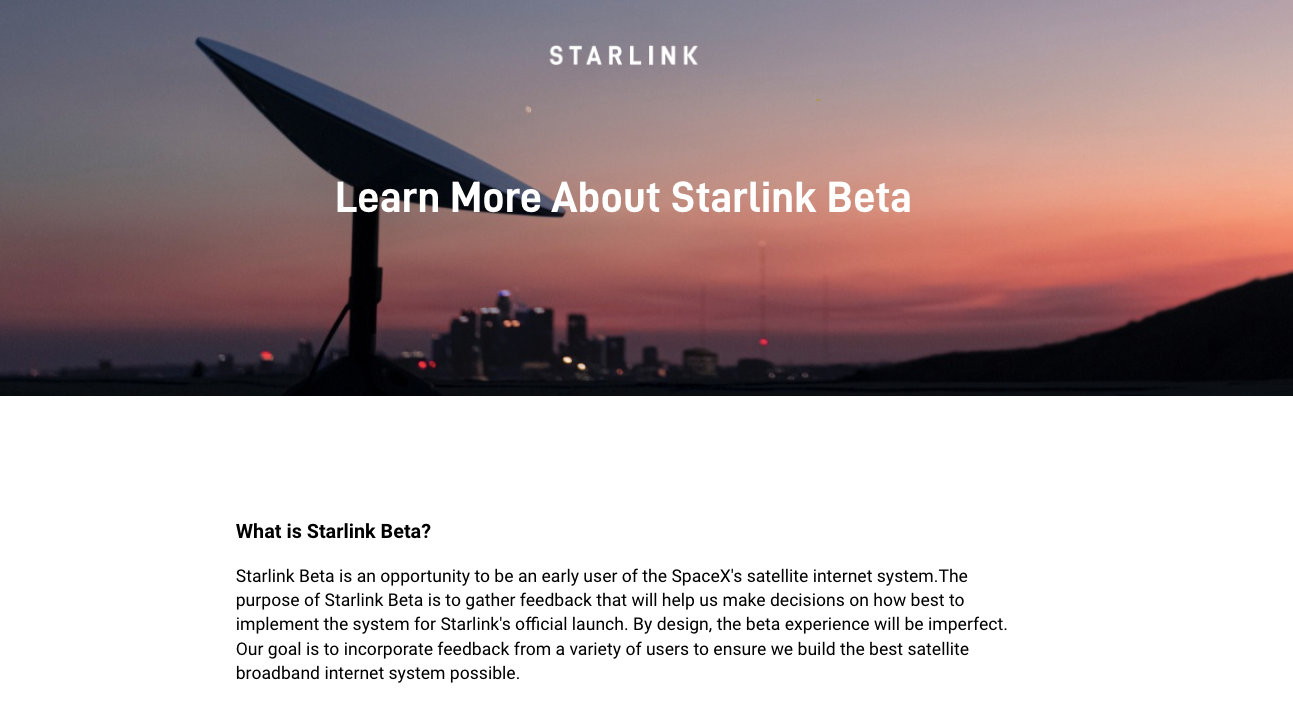 Breaking: SpaceX's Starlink Beta Tester website portal revealed in photos