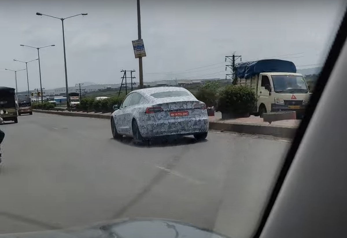 Camouflaged Tesla Model 3 Spotted Testing on India’s Roads